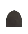 Rick Owens Ribbed Wool Beanie In Black