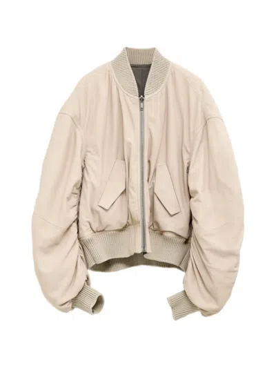 Rick Owens Ribbed Bomber Jacket In Multi