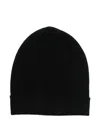 Rick Owens Ribbed Texture Folded Brim Hat In Black