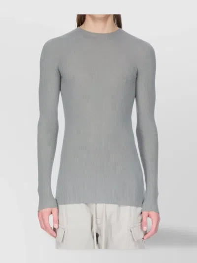 RICK OWENS RIBBED CREW NECK SWEATER