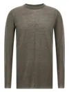 Rick Owens Ribbed Crew-neck Sweater In Gray