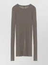 Rick Owens Ribbed Crew Neck Sweater With Extra-long Sleeves