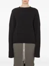 Rick Owens Cozy Crew Neck Knitwear With Long Sleeves In Black