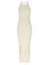 Rick Owens Ribbed Dress Dresses Beige In Neutral