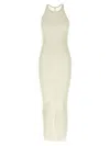 Rick Owens Ribbed Dress Dresses Beige In Neutral