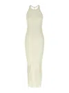 Rick Owens Ribbed Dress Dresses Beige In Neutral