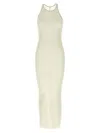 Rick Owens Ribbed Dress Dresses Beige In Neutral