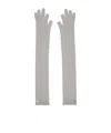 Rick Owens Gray Concordians Rasato Knit Opera Gloves In Gray