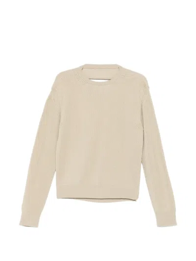 Rick Owens Ribbed Jumper In Neutral