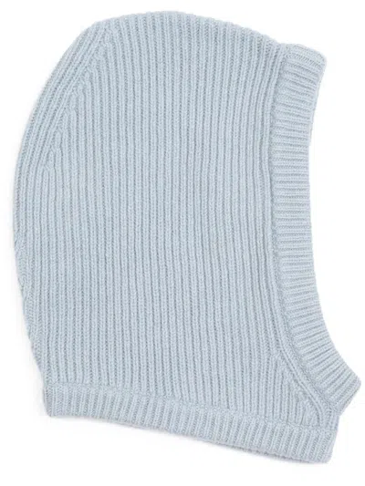 Rick Owens Ribbed-knit Balaclava In Blau