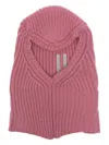 Rick Owens Ribbed-knit Balaclava In Pink