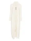 Rick Owens Ribbed-knit Coat In White