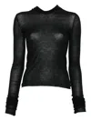 Rick Owens Ribbed-knit Long-sleeve T-shirt In Black