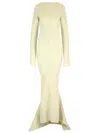 Rick Owens Ribbed Knit Mermaid Dress Dresses Green In Green