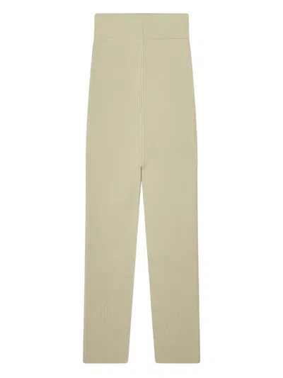 Rick Owens Ribbed-knit Midi Skirt In Neutral