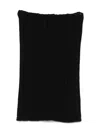 Rick Owens Ribbed-knit Rectangular Scarf In Black