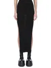 Rick Owens Ribbed Knit Sacriskirt With Signature Back Detail