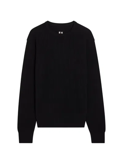 Rick Owens Ribbed-knit Sweater In Black