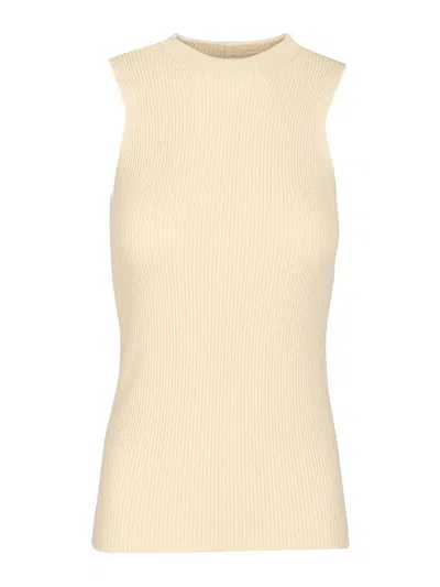 Rick Owens Ribbed Knit Tank Top In White