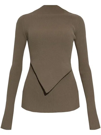 RICK OWENS RIBBED-KNIT TOP