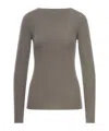 Rick Owens Round Neck Knit Sweater In Gray