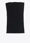 Rick Owens Ribbed-knit Tube Scarf In Black