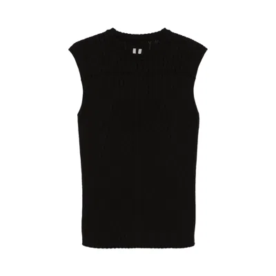Pre-owned Rick Owens Ribbed Knit Vest 'black' | Men's Size Xl