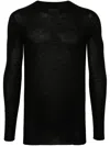 Rick Owens Dark Olive Oversized Level Sweater In Black