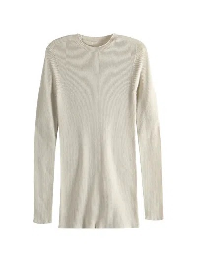 Rick Owens Ribbed Knitwear In Neutral