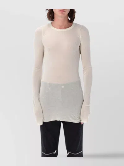 Rick Owens Ribbed Long Sleeve Crew Neck T-shirt