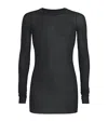 Rick Owens Cotton Long Sleeve T-shirt In Black