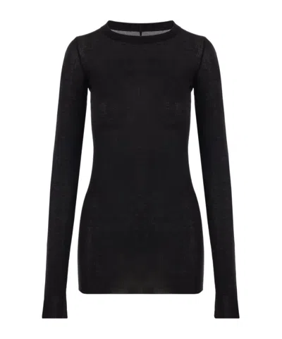 Rick Owens Long Sleeve T-shirt In Black