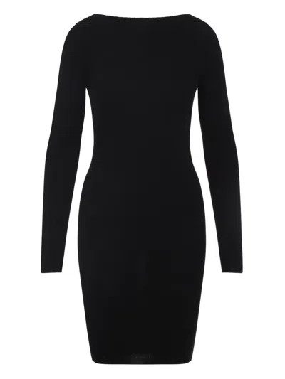 RICK OWENS RIBBED LONG-SLEEVED DAY DRESS