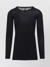 Rick Owens Long-sleeved Top With Subtle Back Closure In Black