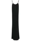 Rick Owens Ribbed Maxi Dress In Black