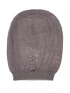 Rick Owens Ribbed Medium Beanie In Brown