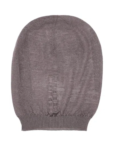 RICK OWENS RIBBED MEDIUM BEANIE