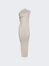 Rick Owens Amira Draped Jersey One-shoulder Dress In Beige