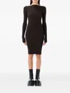 Rick Owens Ribbed Open-back Mini Dress In Black