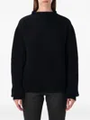 Rick Owens Knitwear With Long Sleeves And Open Back In Black