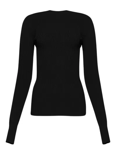 RICK OWENS RIBBED OPEN-BACK TOP