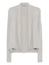 Rick Owens Ribbed Open-front Cardigan In Gray