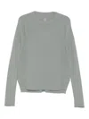 Rick Owens Ribbed-panelled Sweater In Gray