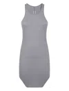 Rick Owens Ribbed Racer-back Tank In Gray
