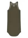 Rick Owens Ribbed Racerback Tank Top In Green