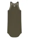 Rick Owens Ribbed Racerback Tank Top In Green