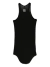 Rick Owens Racer-back Curved-hem Top In Black