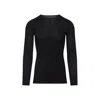 Rick Owens Black Wool Ribbed Round Neck Pullover In Black