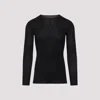 Rick Owens Black Wool Ribbed Round Neck Pullover In Black