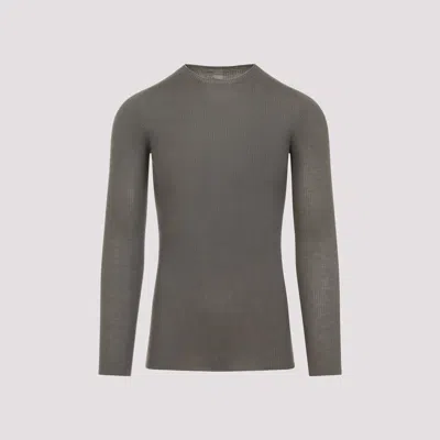 RICK OWENS RIBBED ROUND NECK PULLOVER